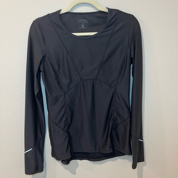 Athleta Tops - Athleta Grey Fitted Top Size Small Long Sleeve